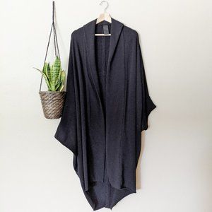 Kedem Sassoon Black Cocoon Long Cardigan Wrap